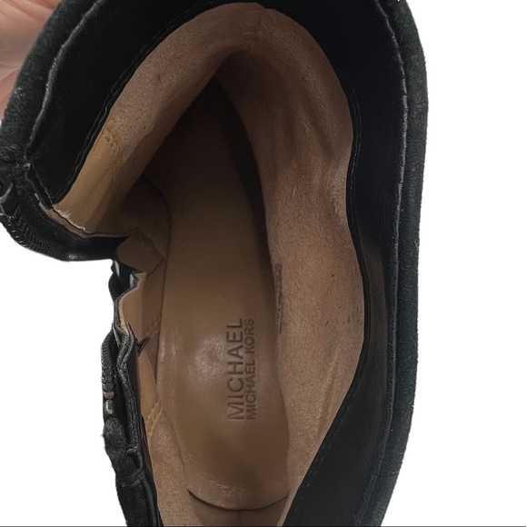 MICHAEL Michael Kors Black Arabella Studded Heel Ankle Boots Size 7.5 Women’s - Picture 6 of 10